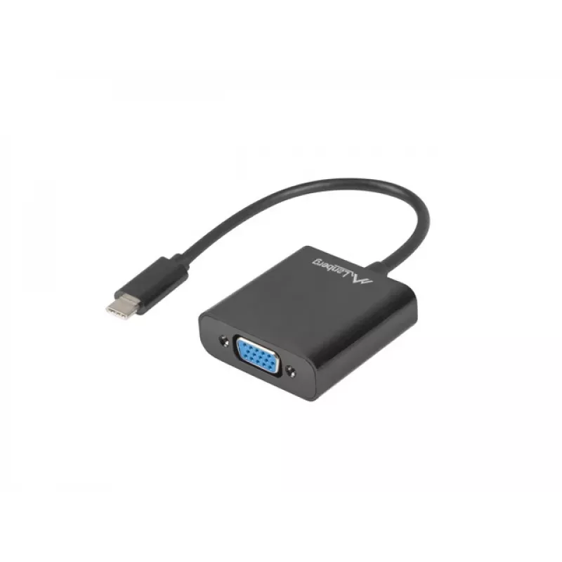 LANBERG AD-UC-VG-01 USB Type-C auf VGA Adapter 15cm Schwarz