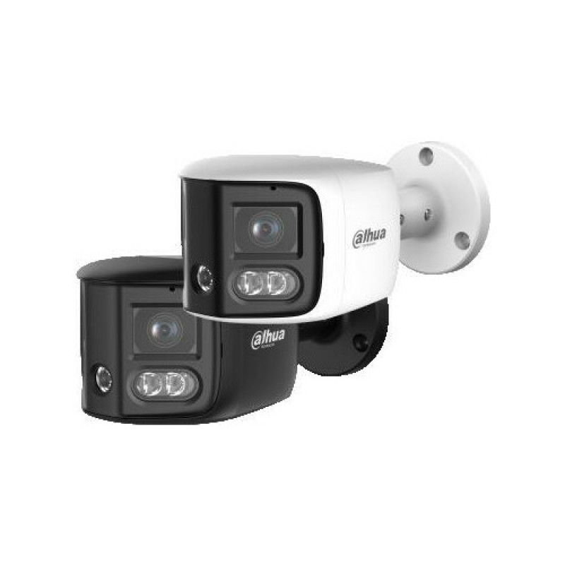 DAHUA IPC-PFW31259S-A180-E2-AS-PV-0280B 5MP Dual-Lens Panorama Outdoor Netzwerkkamera mit aktiver Abschreckung, Zwei-Wege-Audio und PoE/Wi-Fi