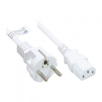 Good Connections Schuko-Stecker auf IEC C13 Stromkabel, Weiß, 1m
