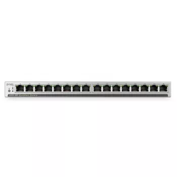 ZyXEL GS1100-16EP 16-Port Gigabit PoE+ Unmanaged Switch, 135W Budget, Lüfterlos, Schlank