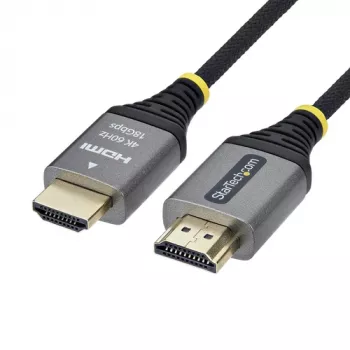 StarTech.com Premium High Speed HDMI-Kabel mit Ethernet - 3 m - Schwarz & Silber - 4K 60Hz, 1440p 144Hz, 18 Gbps, HDMI 2.0, Stecker auf Stecker
