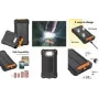 LogiLink Solar Power Bank 20000 mAh 20W PD QC 3.0 IP66 LED Taschenlampe Schwarz/Orange