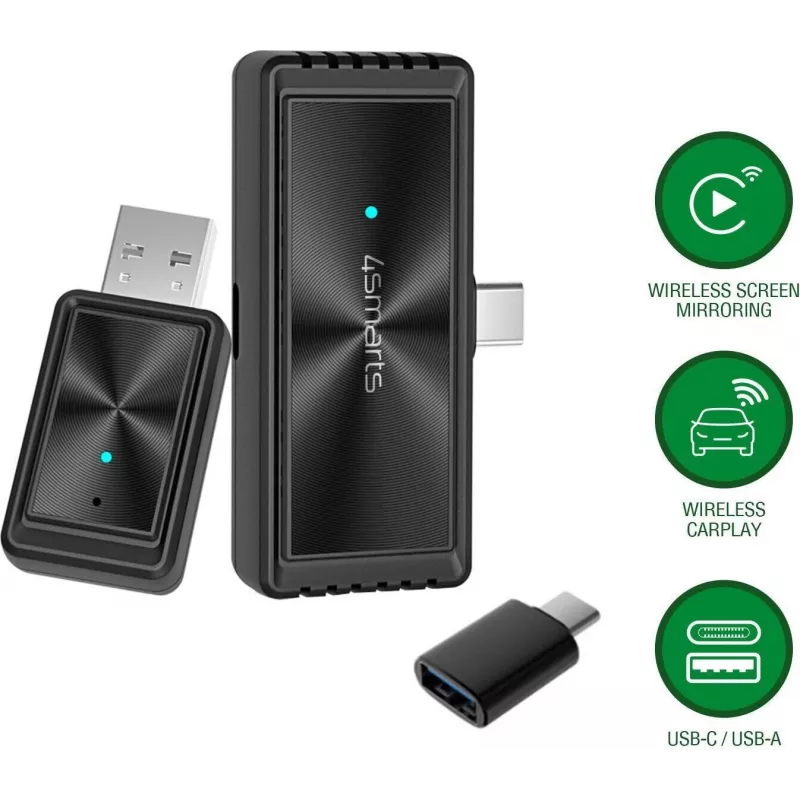 4smarts Wireless CarPlay Screen Mirroring Adapter Schwarz
