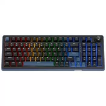 Ducky OK-M 98 Gaming-Tastatur, 98%-Layout, Hot-Swappable, RGB-Hintergrundbeleuchtung, ANSI US, KTT Wine Red Linearschalter