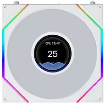Lian Li UNI FAN TL LCD FLEX Wireless ARGB Reverse Blade 120mm Lüfter - Weiß