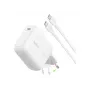 Belkin BOOSTCHARGE 100W USB-C GaN-Netzteil mit 1,5m USB-C auf USB-C Kabel - Weiß