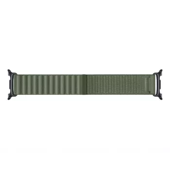 Samsung Fabric Band S/M Olive für Galaxy Watch9 und Watch8 - gewebtes Nylon, Klettverschluss, 20 mm Quick Release