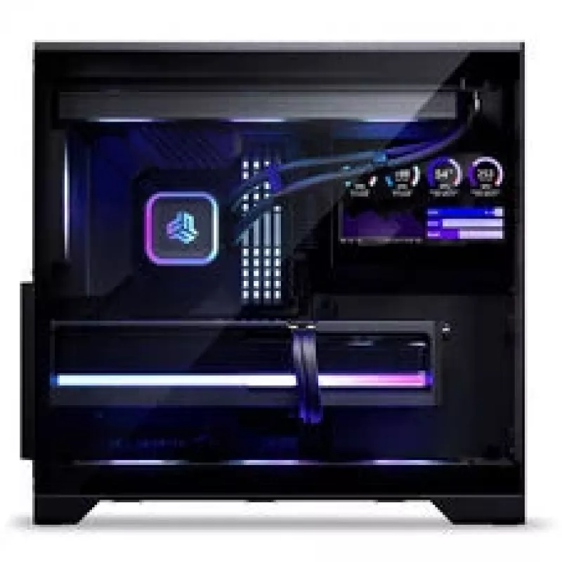 Phanteks XT V5 LCD Midi-Tower PC-Gehäuse, ATX, 7-Zoll-LCD, gehärtetes Glas - Schwarz