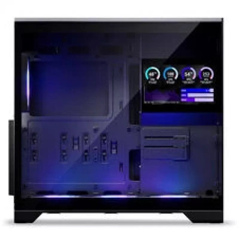 Phanteks XT V5 LCD Midi-Tower PC-Gehäuse, ATX, 7-Zoll-LCD, gehärtetes Glas - Schwarz