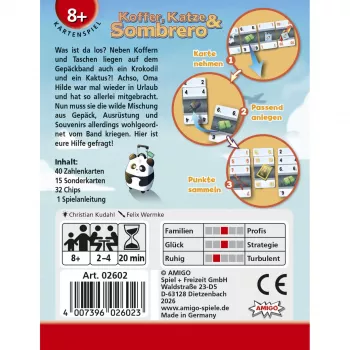 AMIGO Koffer, Katze & Sombrero Kinderspiel Memory