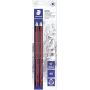 STAEDTLER Tradition Jumbo HB dreieckige Graphitstifte, 2er-Pack, Schwarz mit klassischen Streifen