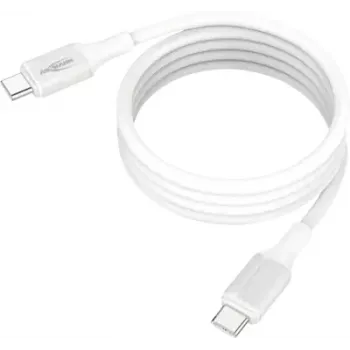 ANSMANN Magnetisches USB-C Silikonkabel 1,2 m Weiß