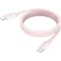 ANSMANN Magnetisches USB-C Silikonkabel 1,2 m Rosé