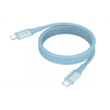 ANSMANN Magnetisches USB-C Silikonkabel 120 cm Blau