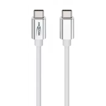 ANSMANN USB-C auf USB-C Daten- und Ladekabel 1,2 m Weiß 60W