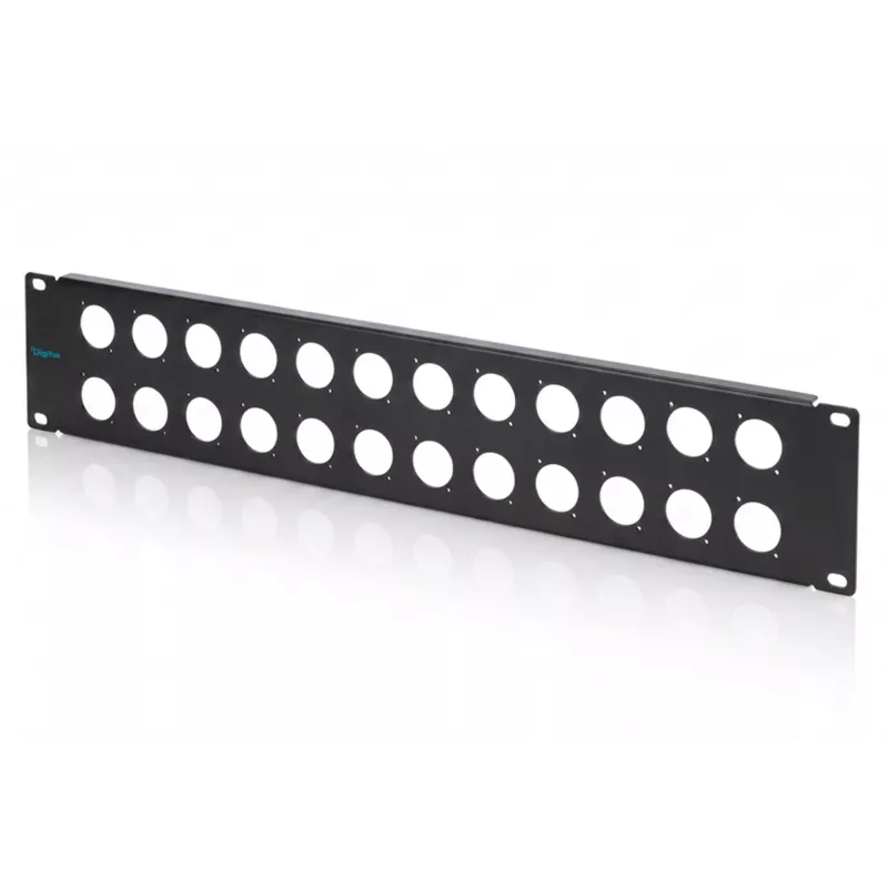 DIGITUS 2U Rack-Blindpanel für 24 D-Sub-Module, 19 Zoll, Schwarz