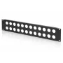DIGITUS 2U Rack-Blindpanel für 24 D-Sub-Module, 19 Zoll, Schwarz