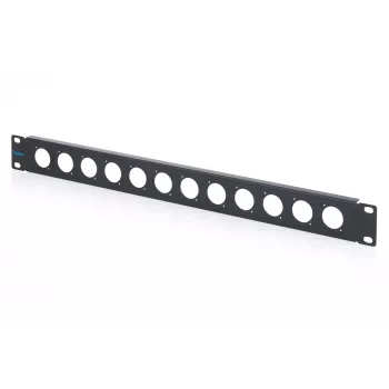 DIGITUS 1U Rack-Blindpanel für 12 D-Sub Module, 19 Zoll, Schwarz