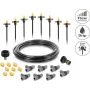 Delock Micro-Drip Set für Töpfe – Komplettes Tropfbewässerungsset für Topfpflanzen, 10 Pflanzen, 15 m Hauptschlauch, verstellbare Tropfer, UV-beständig