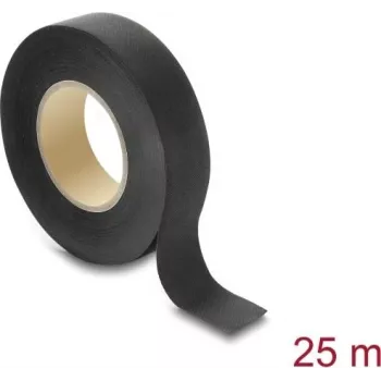 Delock Stoffband 25 m x 19 mm handeinreißbar selbstklebend schwarz