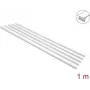 Delock Selbstklebender Kabelkanal mit Schiebedeckel 20 x 10 mm, 1 m, 5er-Pack, Weiß