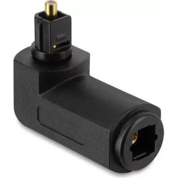 Delock TOSLINK-Adapter Stecker auf Buchse, 90° abgewinkelt, 360° drehbar