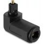 Delock TOSLINK-Adapter Stecker auf Buchse, 90° abgewinkelt, 360° drehbar