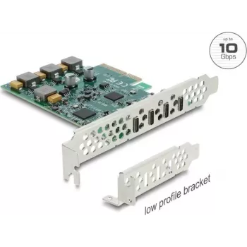 Delock PCI Express x4 Karte auf 4 x USB Type-C™ 10 Gbps - Low Profile Formfaktor