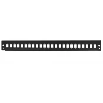 LogiLink FB2401B 19 inch 1U 24-Port Glasfaser-Patchpanel-Frontplatte, Schwarz RAL 9005