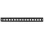 LogiLink FB2401B 19 inch 1U 24-Port Glasfaser-Patchpanel-Frontplatte, Schwarz RAL 9005