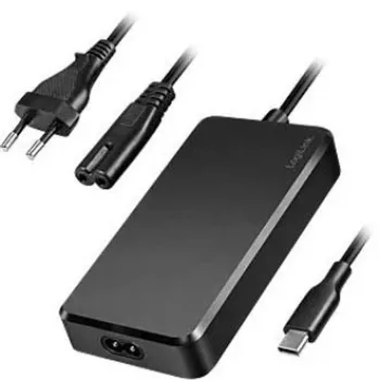 LogiLink 65W USB-C PD Universal-Netzteil mit festem Kabel, Schwarz