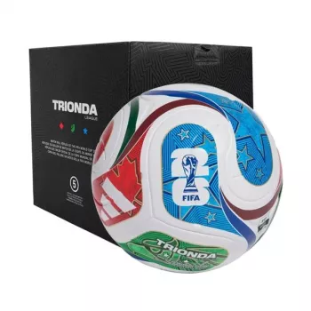 adidas World Cup 26 Trionda League Fußball Größe 5 Weiß/Schwarz/Solar Rot JD8045