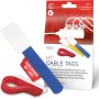 LABEL THE CABLE LTC 2630-10 Wiederverwendbares Klettband-Kabelbinder-Etikettenset, gemischte Größen & Farben, 10 Stück