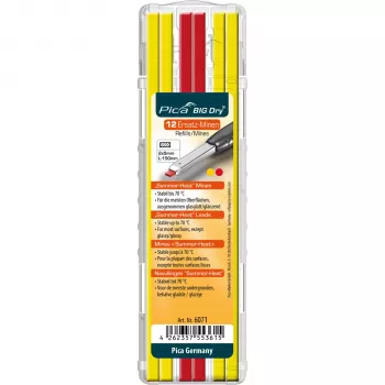 Pica BIG DRY Nachfüllminen Summer Heat Edition Gelb/Rot (12er-Pack)