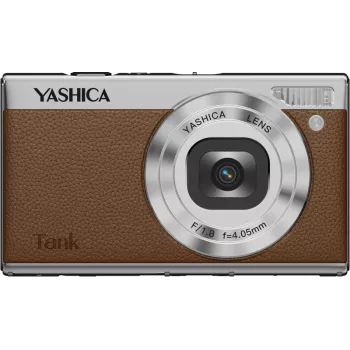 Yashica Tank Compact Braun 35mm Filmkamera mit eingebautem Blitz