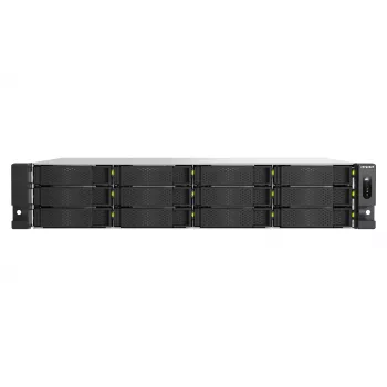 QNAP TS-H1465U-RP-8G 12-Bay 2U Rackmount NAS mit Intel Xeon D-1622, 16GB DDR4 ECC, 2x 10GbE, redundantes Netzteil