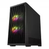 Fortron M330 Mini-Tower-PC-Gehäuse mit gehärtetem Glas, Schwarz