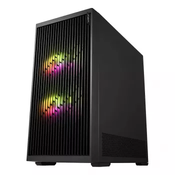 Fortron M330 Mini-Tower-PC-Gehäuse mit gehärtetem Glas, Schwarz