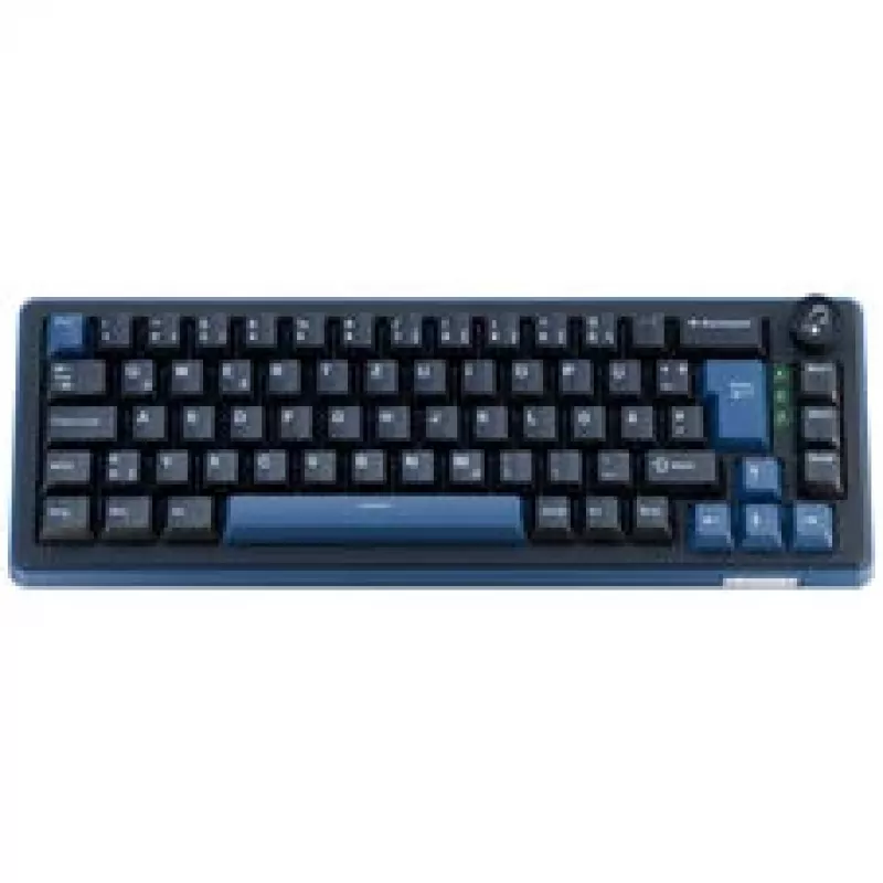 Ducky OK-M 65 Mechanische Gaming-Tastatur, 65%-Layout, Hot-Swappable KTT Lineare Switches, Per-Key RGB, ISO, PBT Double-Shot Keycaps, Kabelgebunden USB-C, Schwarz