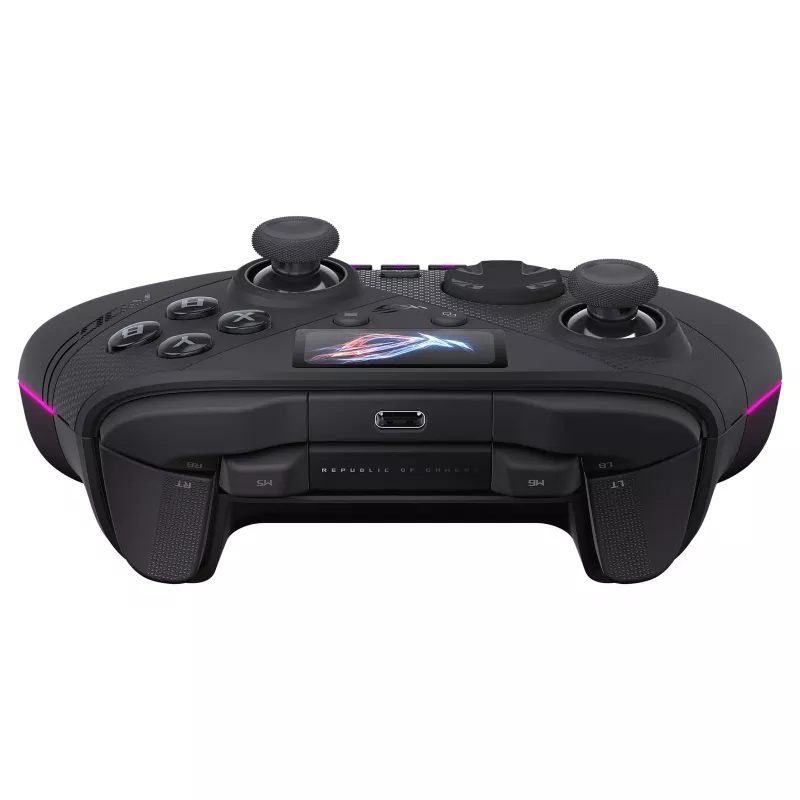 ASUS ROG Raikiri II Pro PC-Gaming-Controller - Triple-Mode (USB-C, 2,4 GHz RF, Bluetooth 5.0), OLED-Display, 4 programmierbare Paddles, ESS-DAC, Schwarz