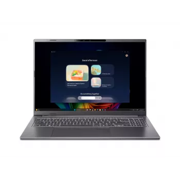 Acer Aspire 16 AI A16-52M-74UY Copilot+ PC, 16 inch WUXGA IPS, Intel Core Ultra 7 155H, 16GB LPDDR5X, 512GB SSD, Windows 11 Home, Stahlgrau