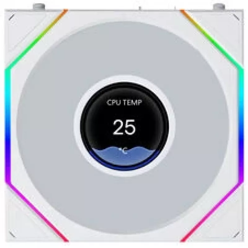 Lian Li UNI FAN TL120 LCD FLEX Wireless ARGB Weiß 120 mm Reverse Blade Gehäuselüfter