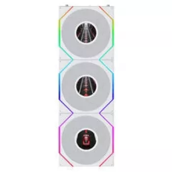 Lian Li UNI FAN TL120 LCD FLEX Wireless ARGB Reverse 3-Pack Weiß 120mm Gehäuselüfter