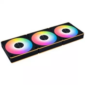 Lian Li UNI FAN CL FLEX Wireless ARGB Reverse Blade 120mm PWM Lüfter 3er-Pack mit Controller, Schwarz