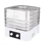 MEO MR-768 MAESTRO Dörrgerät für Gemüse und Obst, 520 W, 5 Etagen, einstellbare Temperatur 35-70°C, Timer bis 48h, Weiß & Transparent