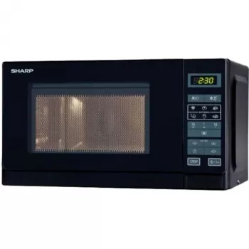 Sharp R-242(BK)W Solo-Mikrowelle - 20 Liter - 800 W - Schwarz