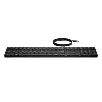 HP Desktop 320K Kabelgebundene USB-Tastatur, italienisches Layout, Vollformat, flache Tasten, Schwarz, Smart Buy