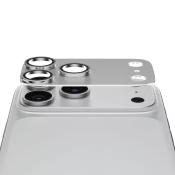 PanzerGlass Fender Kamera-Linsenschutz für iPhone 15 Pro/15 Pro Max - Silber