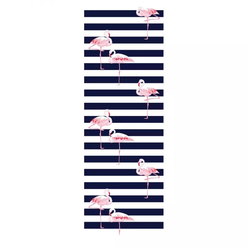GRB GreenBlue GB183 Klassischer Buchenholz-Liegestuhl mit Flamingo-Druck