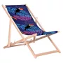 GRB GreenBlue GB183 Classic Buchenholz-Liegestuhl mit Tukan-Motiv
